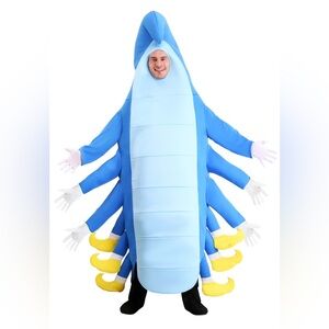 Adult size medium blue caterpillar costume